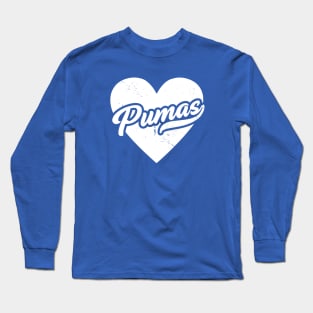 Vintage Pumas School Spirit // High School Football Mascot // Go Pumas Long Sleeve T-Shirt